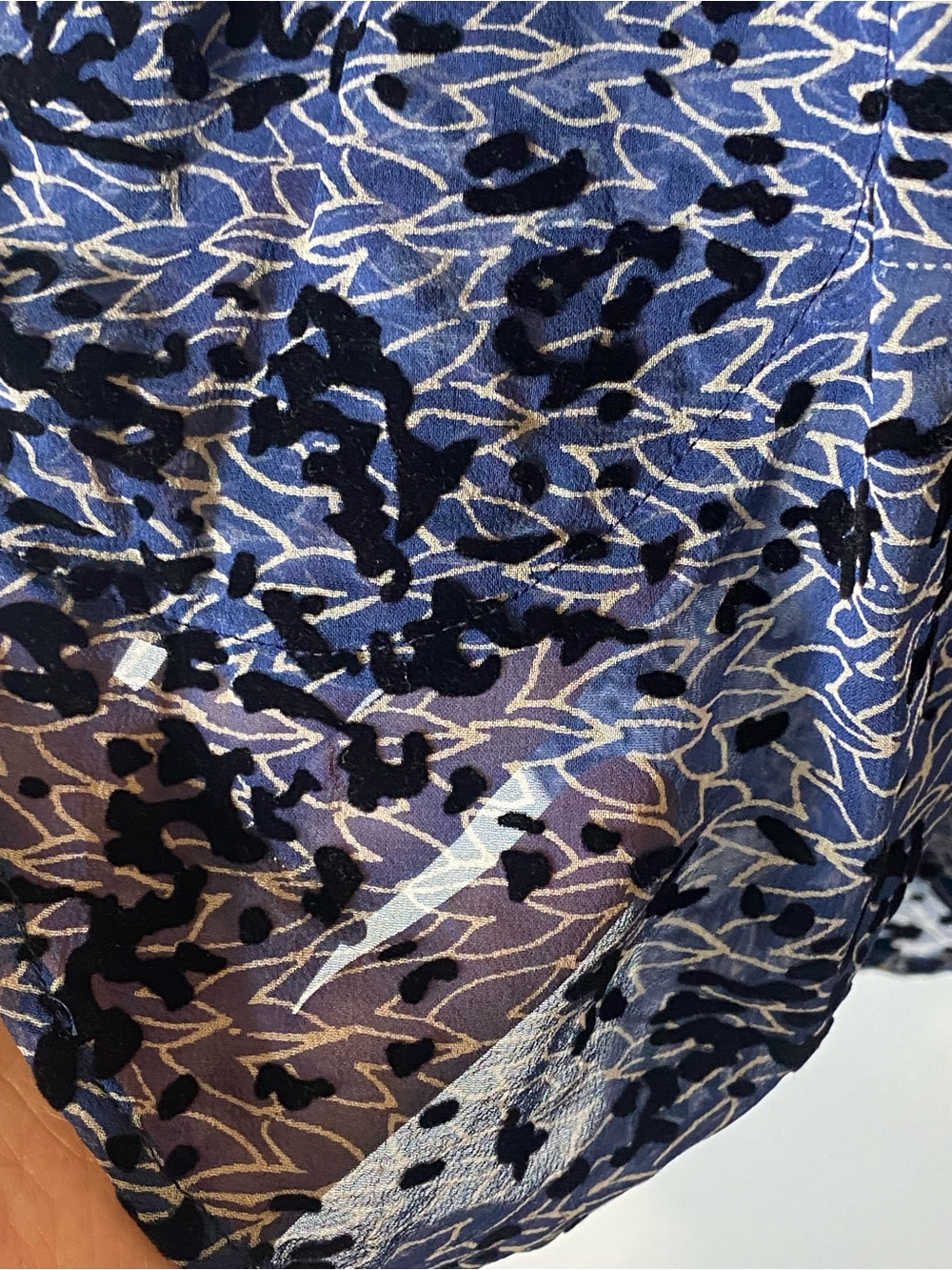 Tracy‎ Reese Floral Pintuck Peasant Tunic Silk Velvet Burnout Sheer M Romantic - Picture 8 of 8